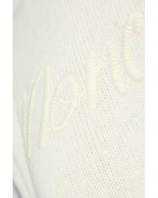 Moncler White Embroidered Sweater