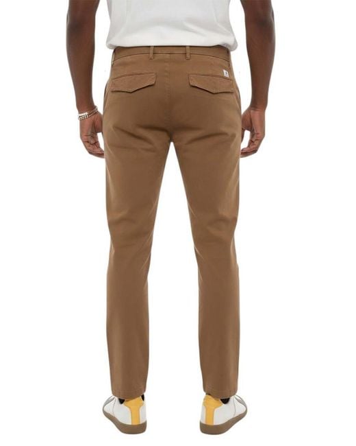 Department 5 Natural Slim Solid Trousers for men