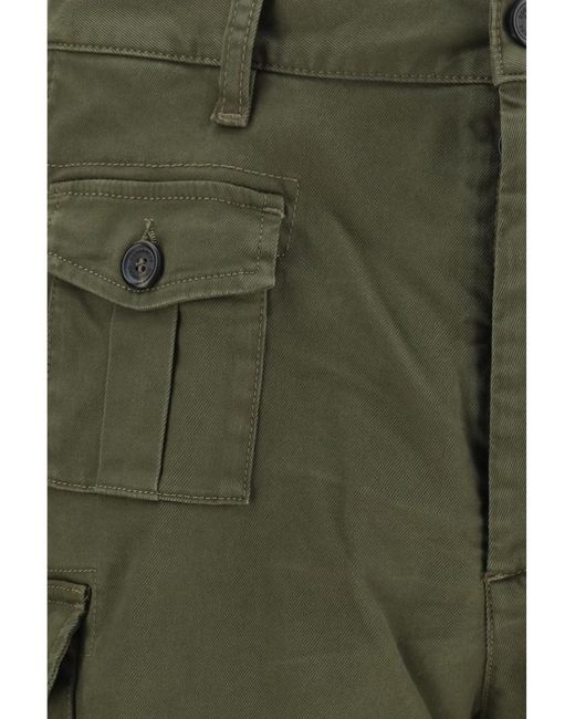 DSquared² Green Solid Cargo Shorts for men