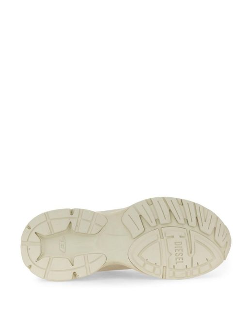 DIESEL White Streamlined Light Sneakers