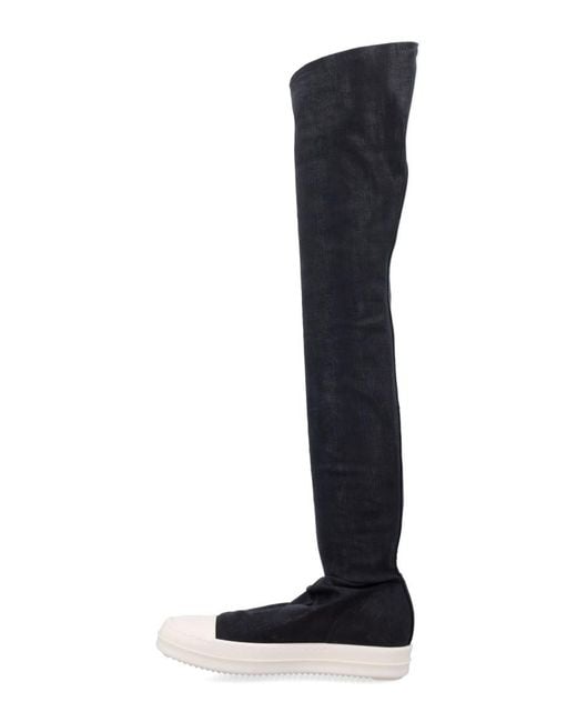 Rick Owens Black Over-The-Knee Sneakers