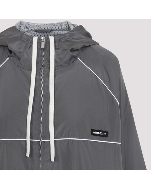 Miu Miu Gray Polyester Jacket