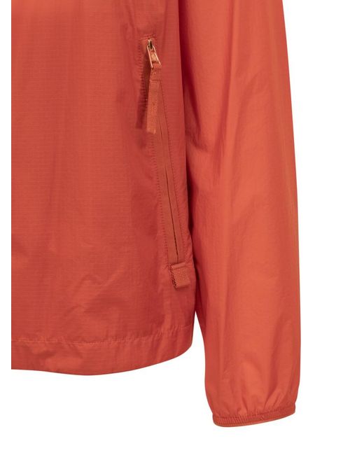 Moncler Orange Solid Hood Jacket for men