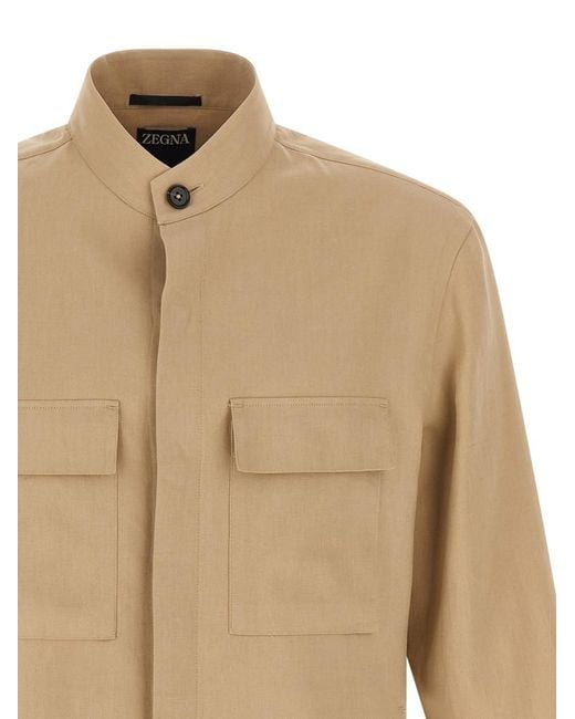 Zegna Natural Regular Overshirt for men
