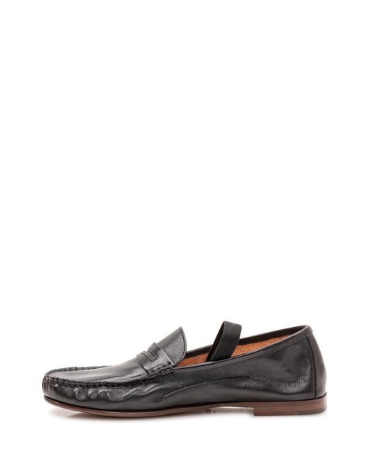 Versace White Leather Loafers
