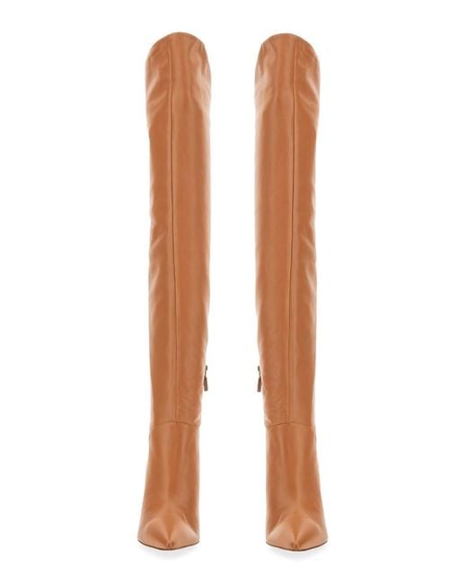Stuart Weitzman Brown Solid Boots