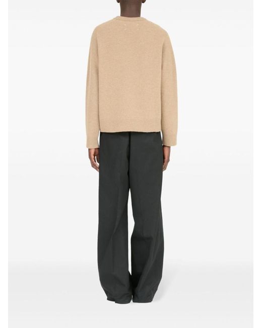 Maison Margiela Natural Crew-Neck Wool Jumper for men