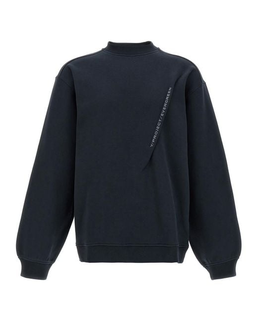Y. Project Blue 'Evergreen Pinched Logo' Sweatshirt for men