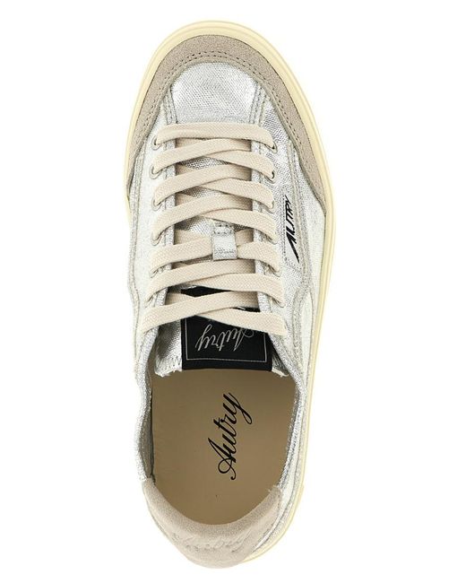 Autry White Lace Up Sneakers