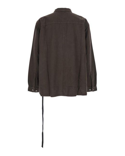 Rick Owens Black Solid Shirt for men