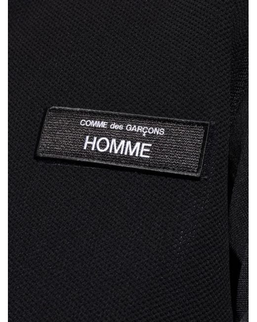 Comme des Garçons Black Bomber Jacket With Logo Patch for men