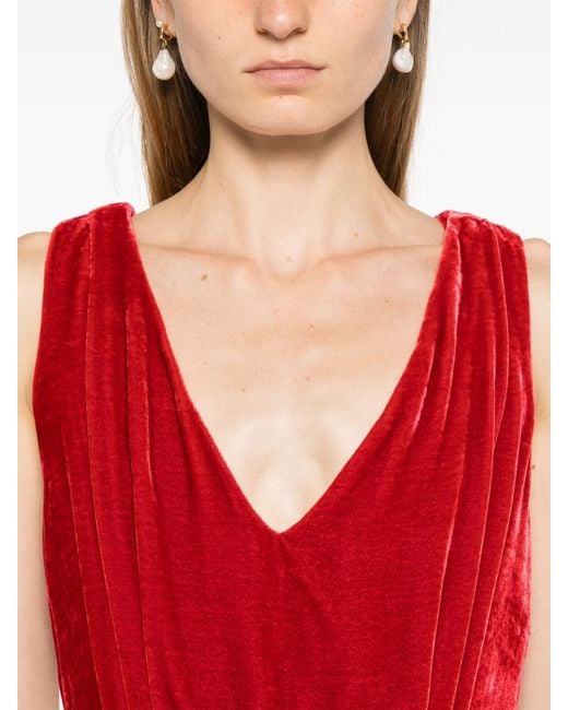 P.A.R.O.S.H. Red Relur Maxi Dress