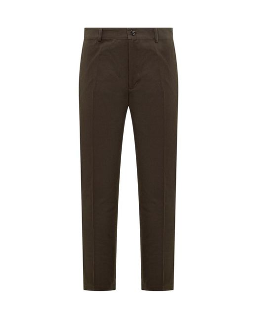 Burberry Gray Slim Flat Front Pants for men