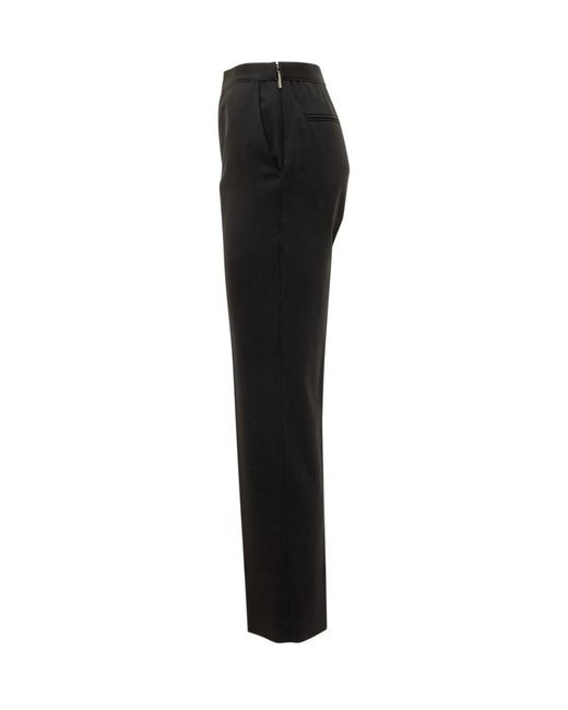MSGM Black Straight Flat Front Pants