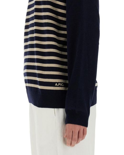 A.P.C. Blue Regular Sweaters for men