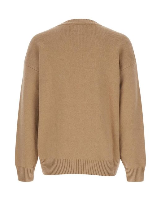 MSGM Natural Crew Neck Sweater for men