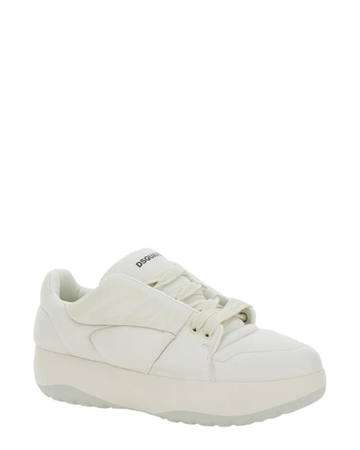 DSquared² White Logo Sneakers for men