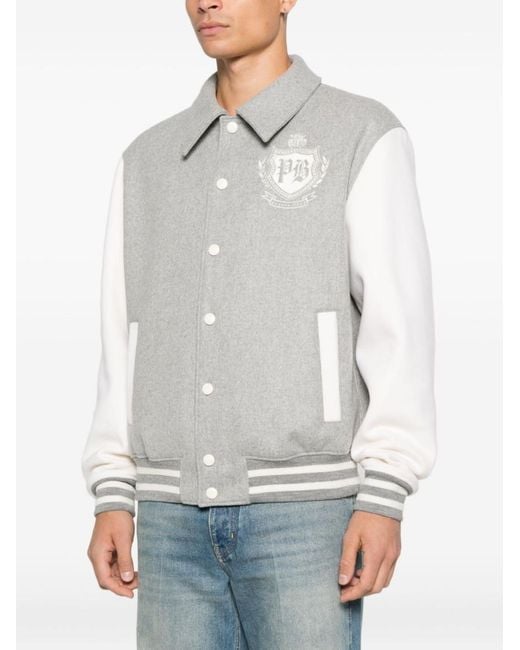 Balmain Gray Jacket With Wool Buttons for men