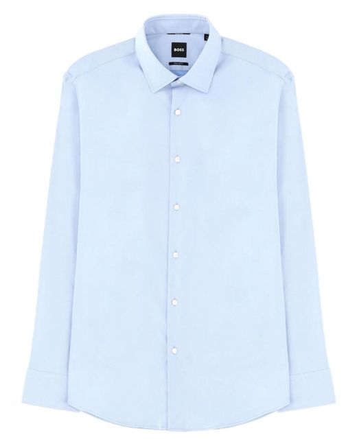 Boss Blue Regular Solid Shirt for men