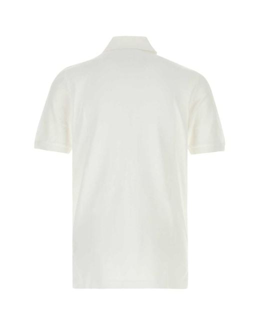Fedeli White Solid Regular Polo for men