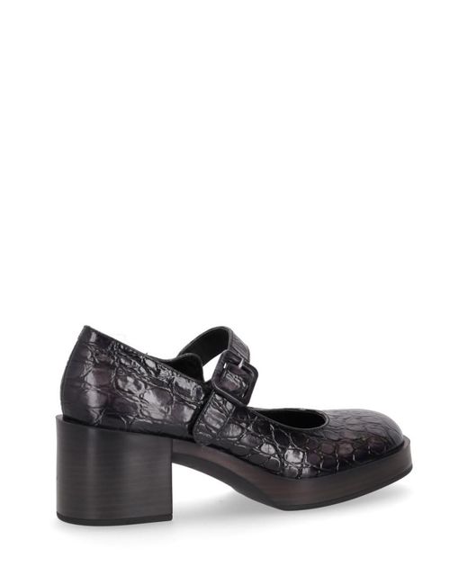 LA ROSE Black Leather Pumps