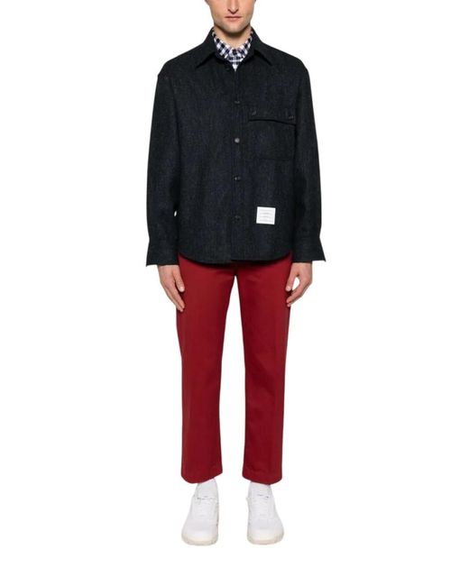 Thom Browne Black Solid Shirts for men