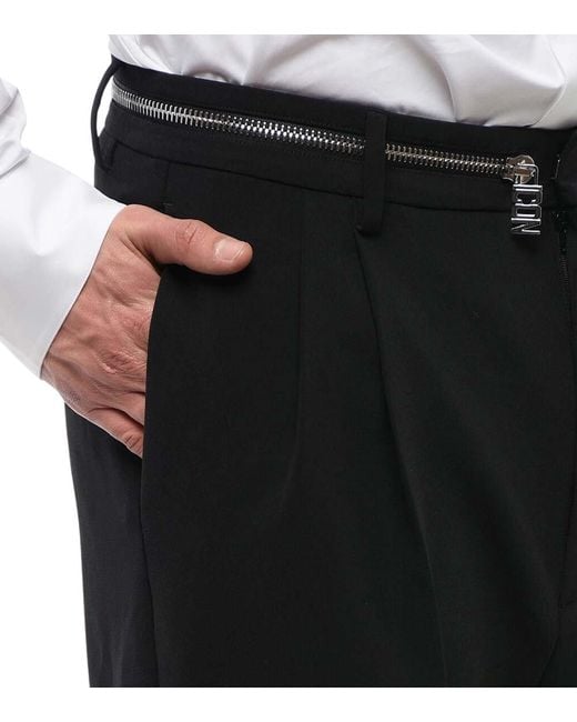 DSquared² Black Loose Flat Front Pants for men