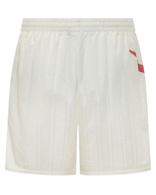 Represent White Graphic Shorts for men