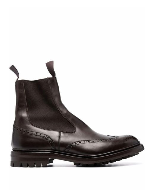Tricker's Brown Leather Boots for men