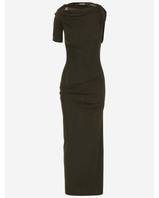 Jacquemus Women's Green La Robe Drapeado Dress - www.desnorhaar.be