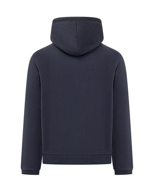 K-Way Blue Solid Hood Sweatshirt for men