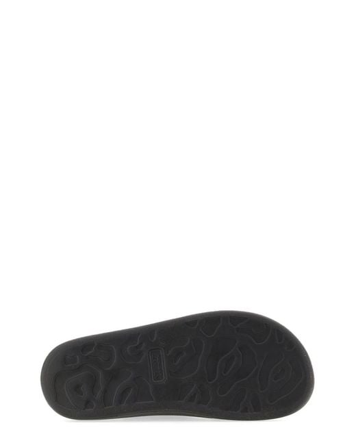 McQueen Black Solid Hybrid Slides