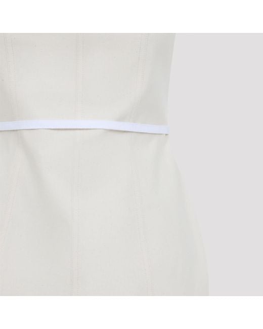 Moschino White Cotton Mini Dress