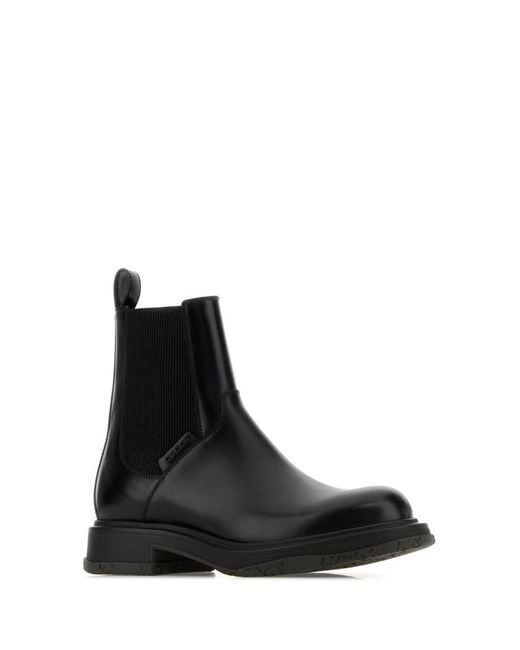 Gucci Black Solid Chelsea Boots for men