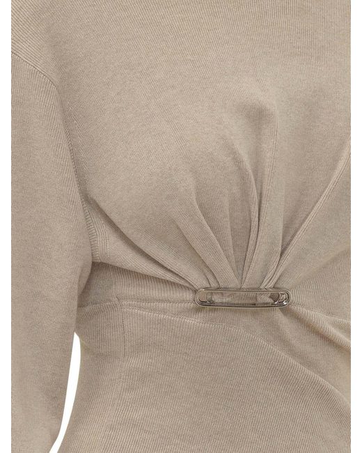 Lanvin White Solid Turtle Neck Sweater