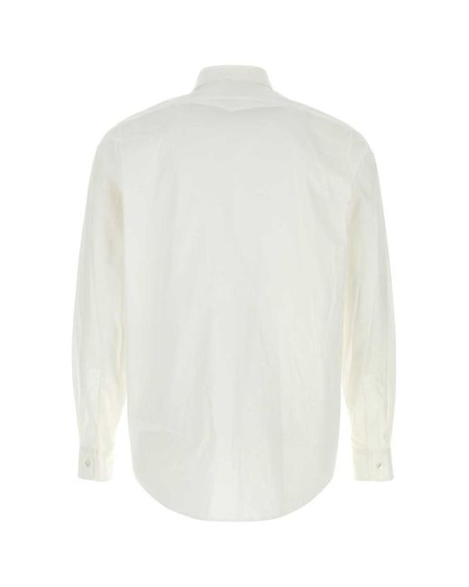 Jil Sander White Regular Solid Shirt for men