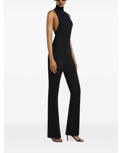 Courreges Black Ribbed Tank Top