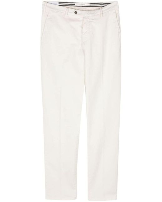 Luigi Bianchi White Trousers With Logo for men