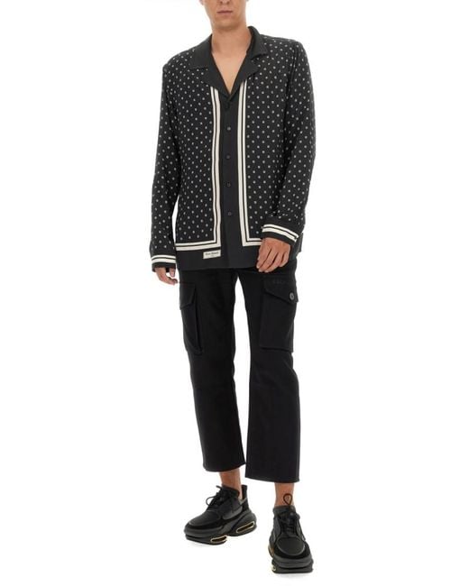 Balmain Black Regular Cargo Pants for men