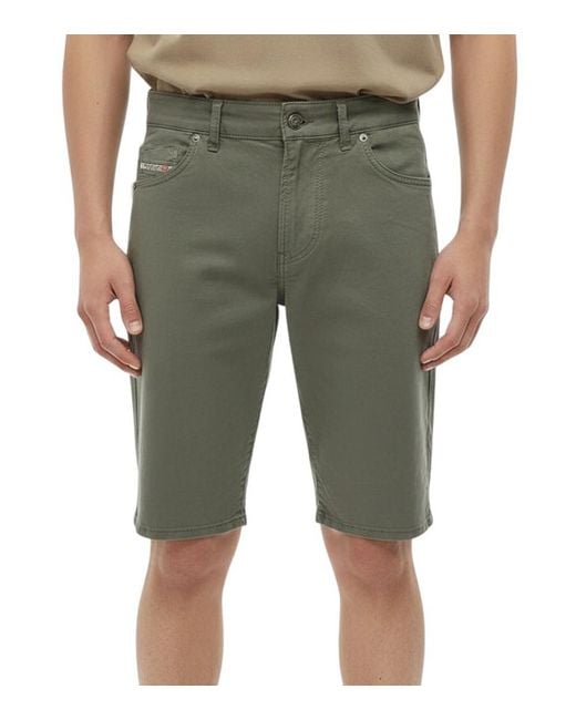 DIESEL Green Slim Solid Shorts for men