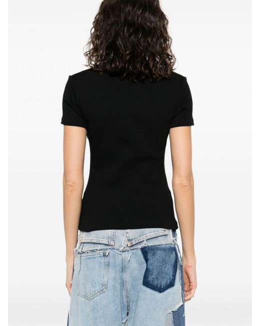 Off-White c/o Virgil Abloh Black Off Stamp Ribbed-Knit Top