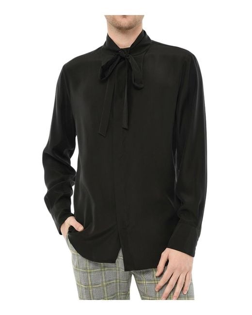 DSquared² Black Slim Solid Shirt for men