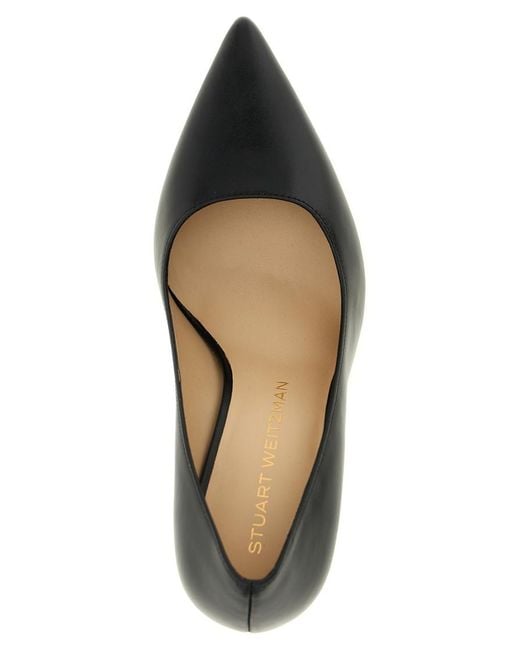 Stuart Weitzman Black Solid Pointed Toe