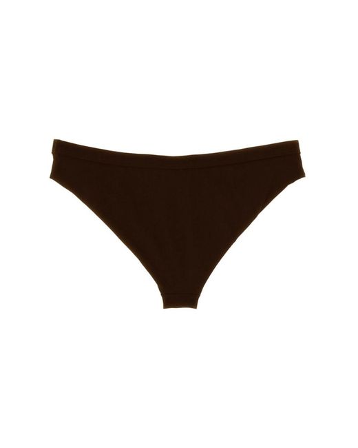 Jil Sander Brown Solid Bikini Bottom Swimwear