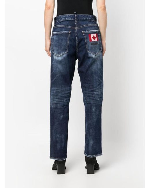 DSquared² Blue Straight-Leg Jeans