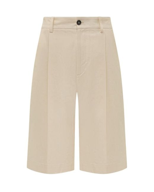 Studio Nicholson White Solid Shorts for men
