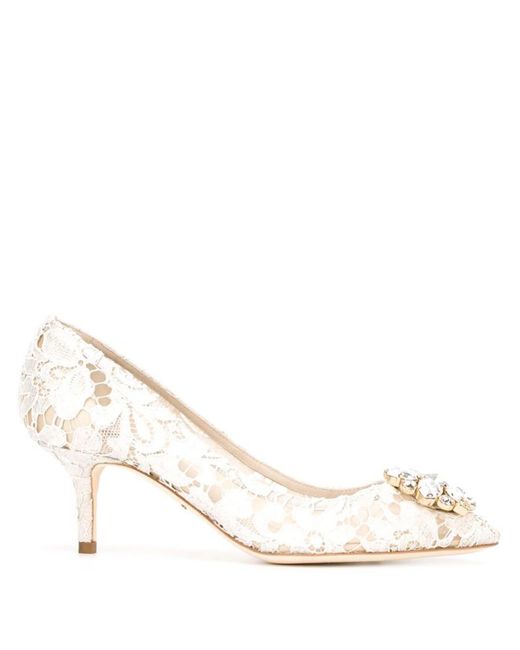 Dolce & Gabbana Natural Pointed Toe Heels