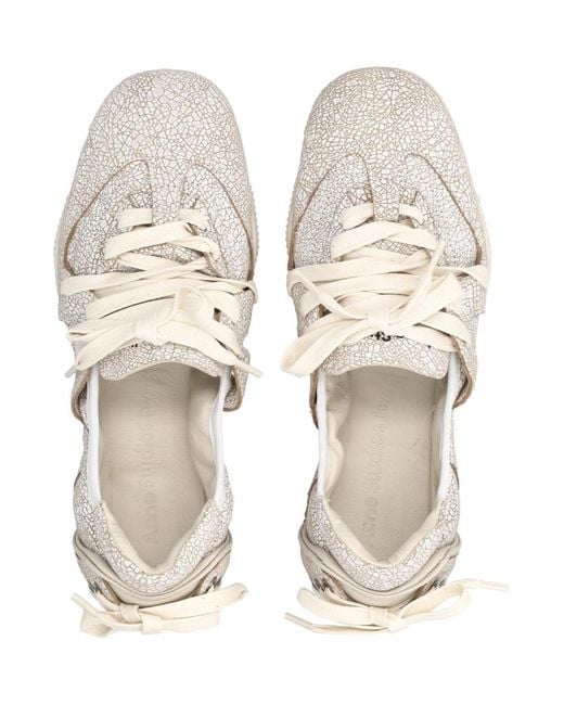 Acne White Textured Sneakers
