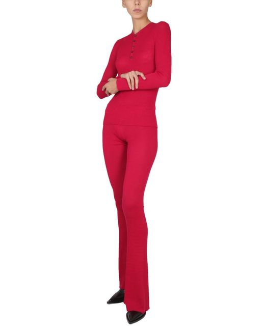 DSquared² Red Knitted V Neck Sweater