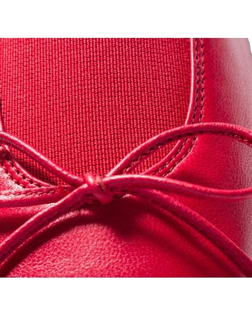Miu Miu Red Solid Ballet Flats
